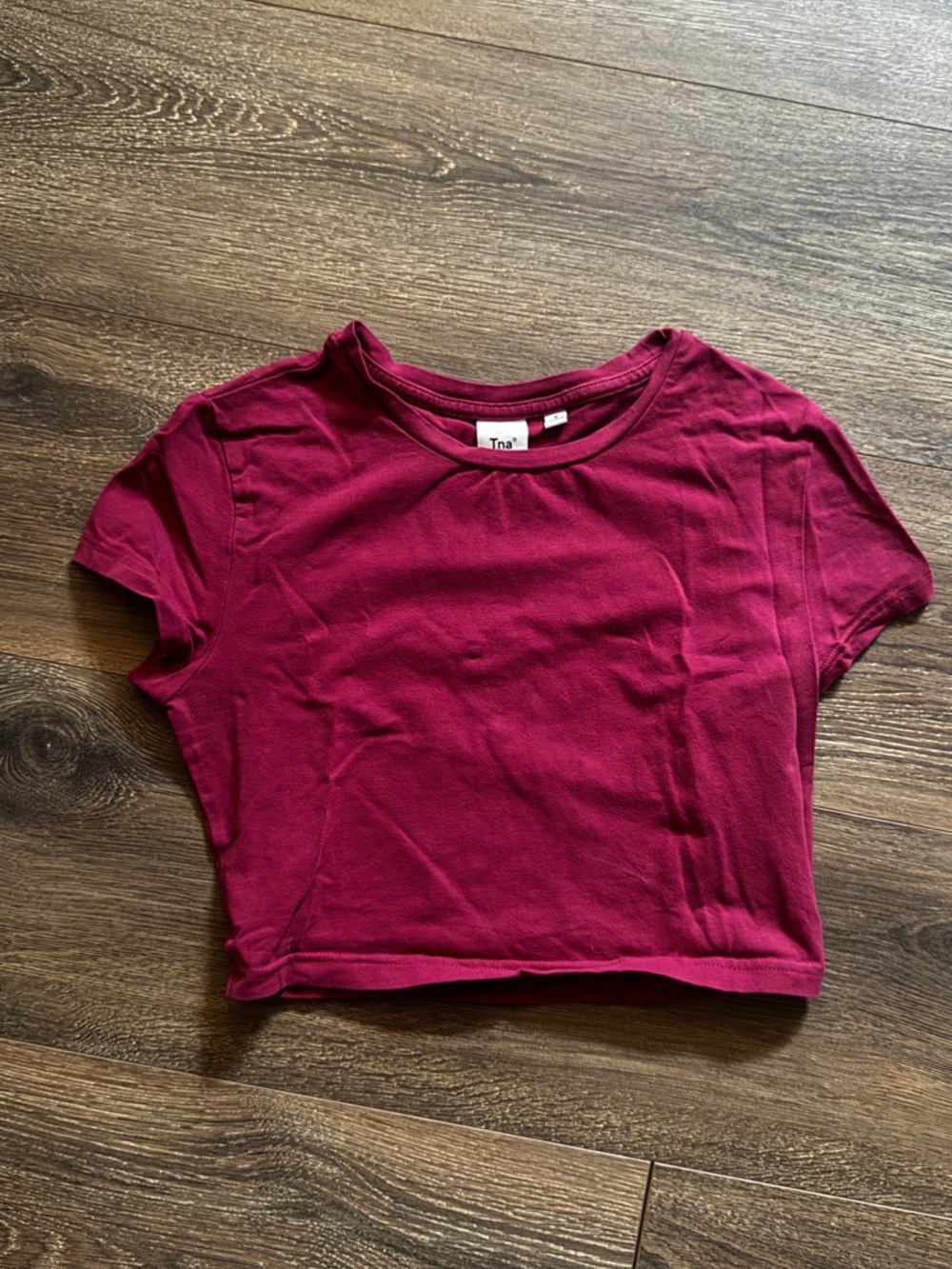 Aritzia Tna Short Sleeve Cropped Tee Pink